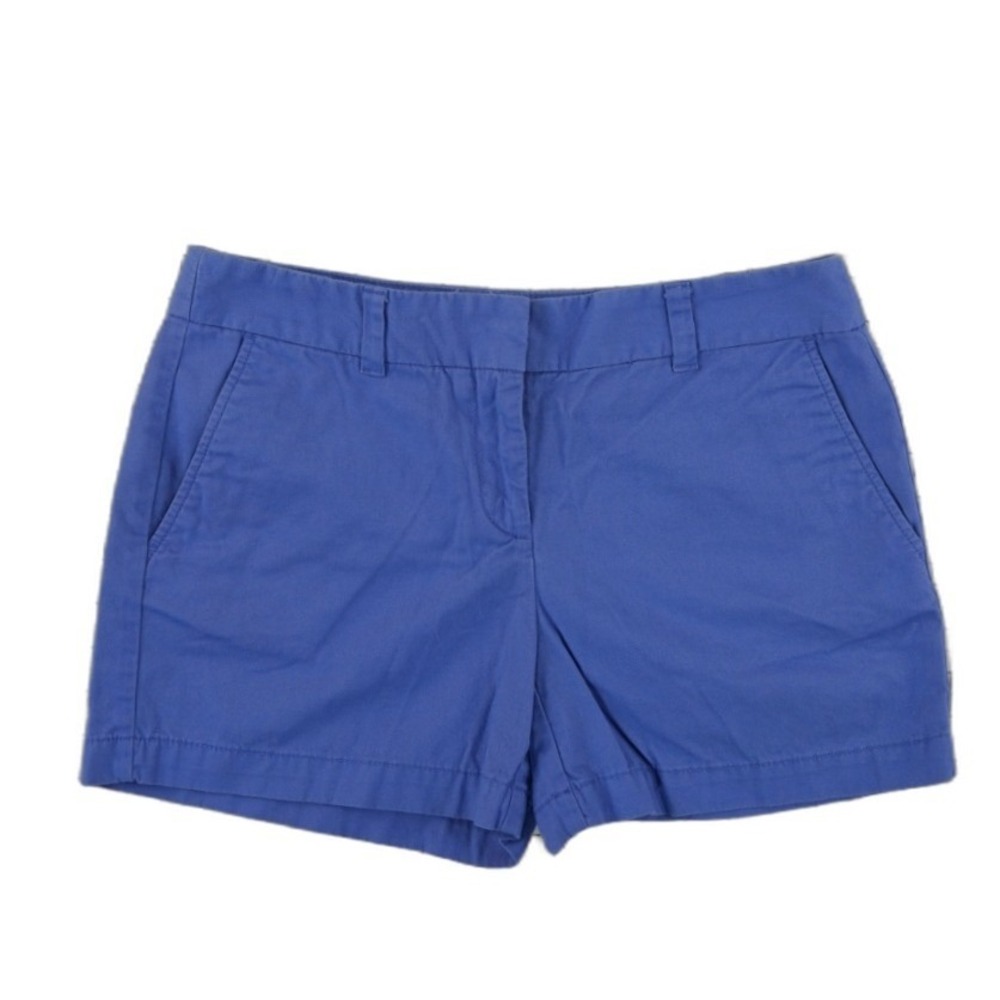 Ann Taylor LOFT Original Chino Shorts Women's Size 2 Blue Cotton Mid Rise Casual
